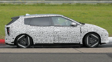 Kia EV4 testing - dynamic side profile