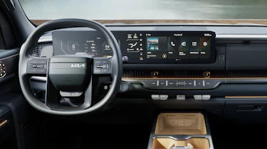 Kia Tasman - steering wheel and infotainment