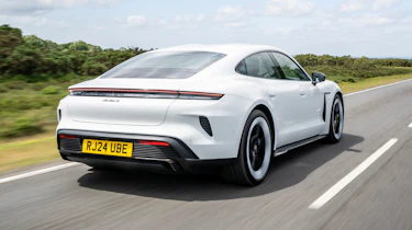 Porsche Taycan Turbo S - rear tracking