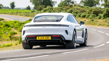 Porsche Taycan Turbo S - rear cornering