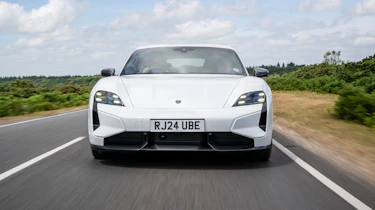 Porsche Taycan Turbo S - front action