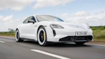 Porsche Taycan Turbo S - front tracking