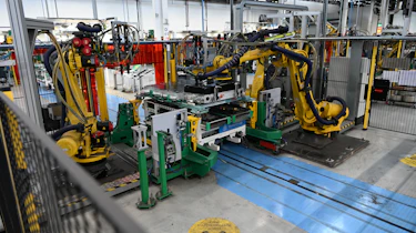 Renault electric car manufacturing machinery