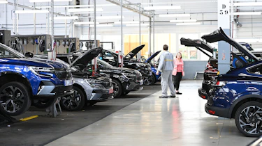 Renault ReFactory - cars with bonnets and boots open