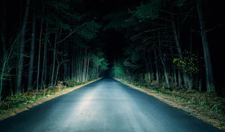Road at night