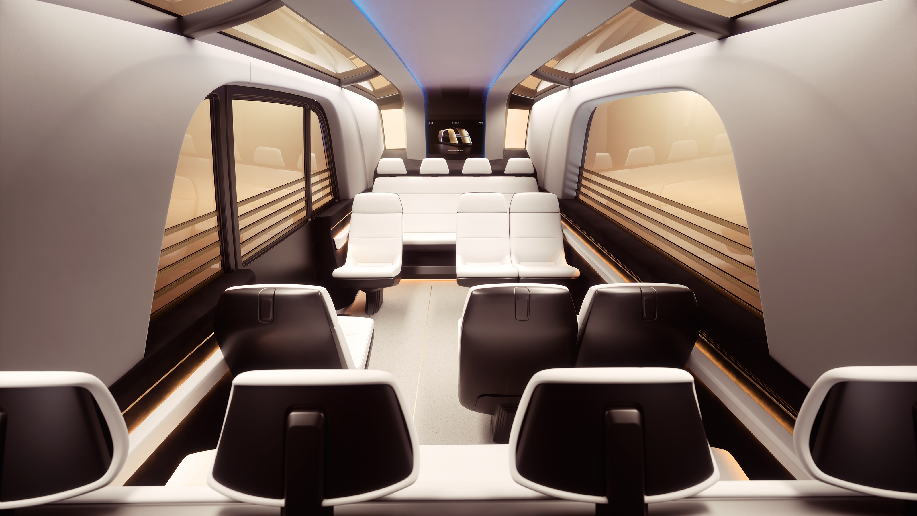Tesla Robovan - interior overview