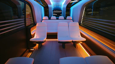 Tesla Robovan - interior rear