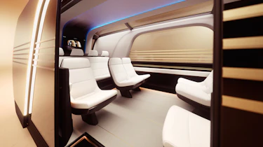 Tesla Robovan - interior through door