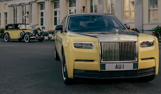 Rolls-Royce Phantom Goldfinger - front end with vintage Phantom