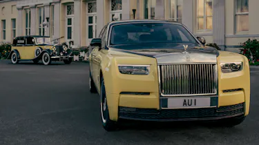 Rolls-Royce Phantom Goldfinger - front end with vintage Phantom