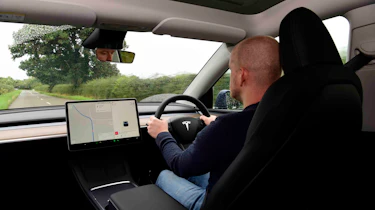 Tesla Model Y - interior driving shot with Chief Reviewer, Alex Ingram