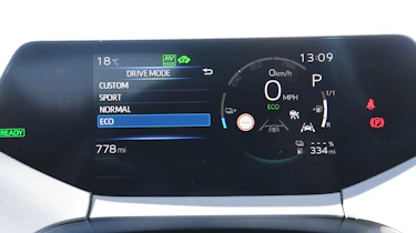 Toyota Prius PHEV - drivers digital display