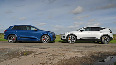 Audi Q6 e-tron and Polestar 3 - side