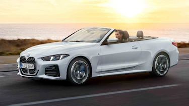 BMW 4 Series Convertible - front corner sunset