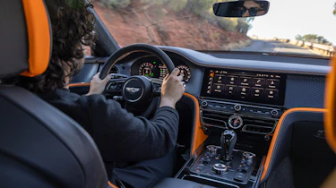 Jordan Katsianis driving the Bentley Flying Spur Speed