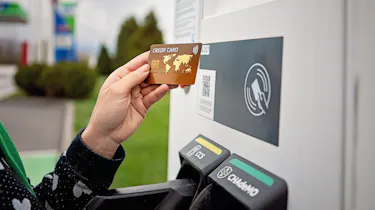 Credit card on EV charger