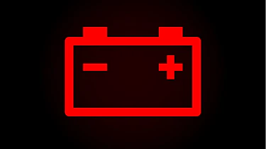 Battery warning light