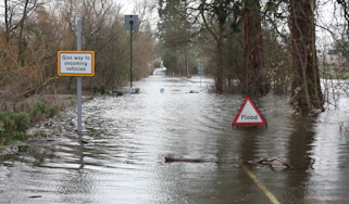 Flooded road