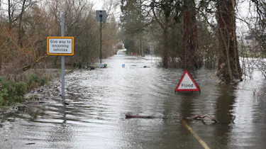 Flooded road