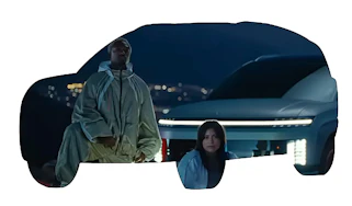 Hyundai Ioniq 9 teaser - front 3/4 outline