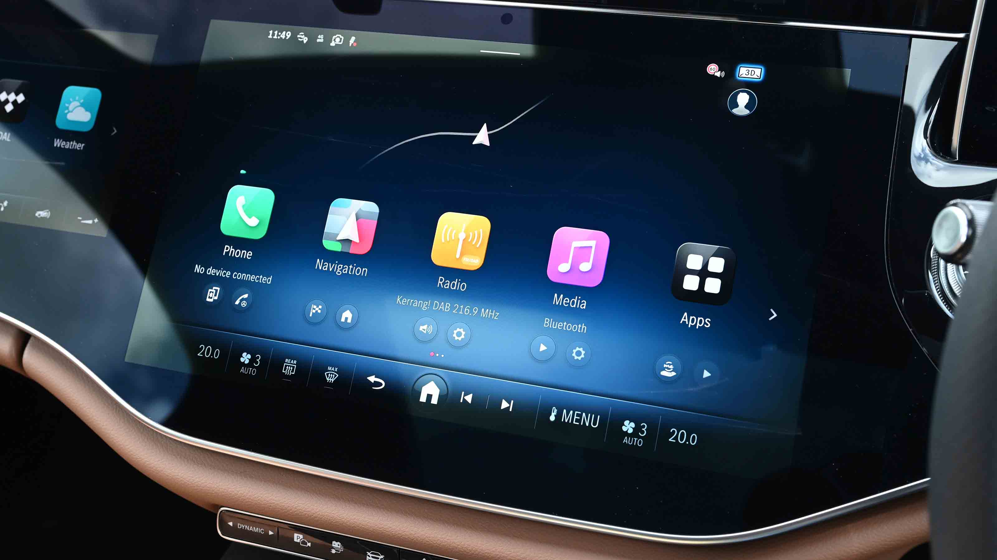 Mercedes E-Class Estate - infotainment menu screen