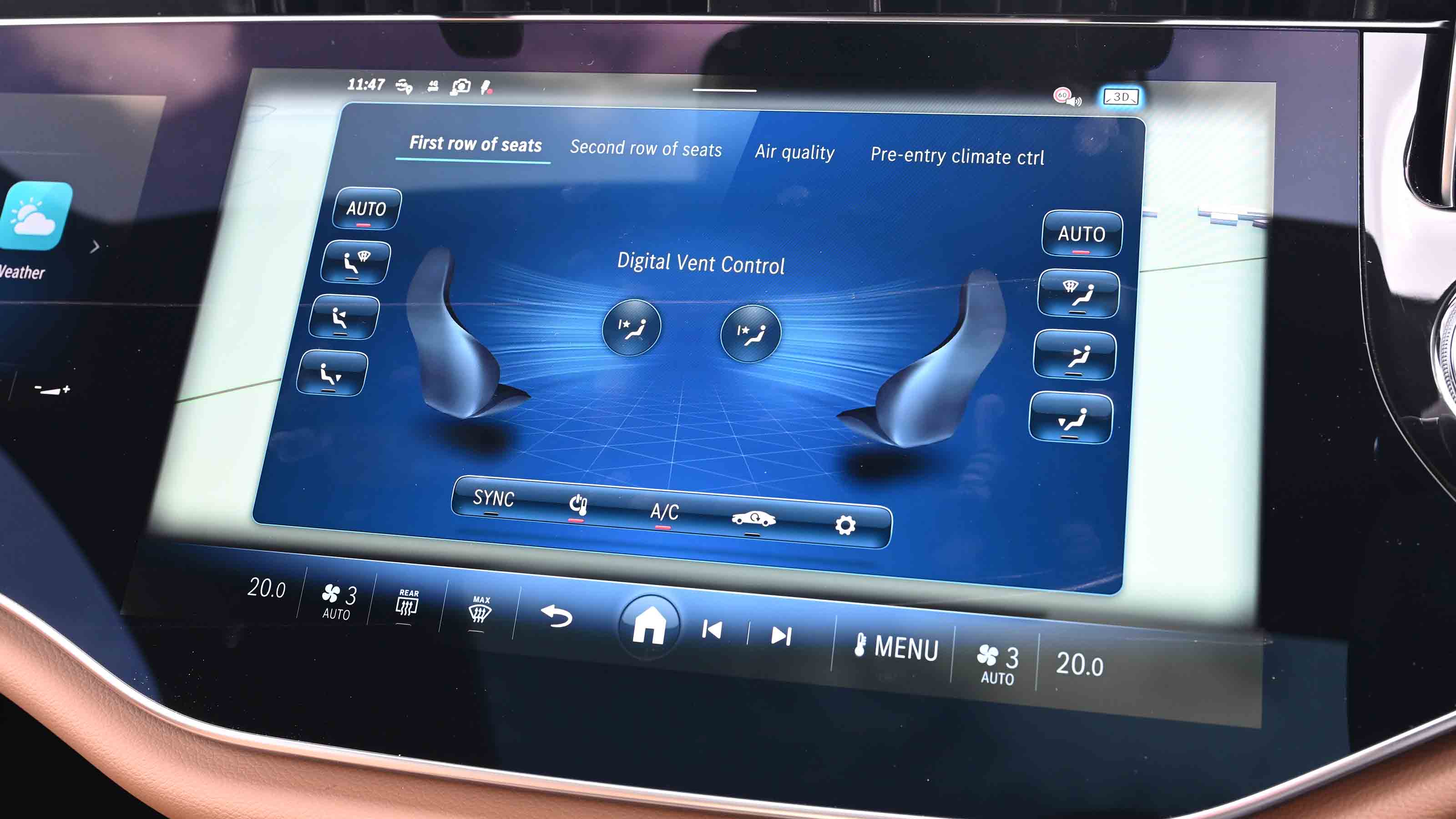 Mercedes E-Class Estate - seat heating and ventilation controls