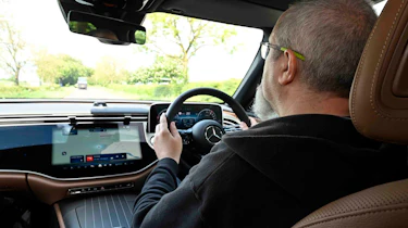 Mercedes E-Class Estate - driving shot with Senior test editor, Dean Gibson
