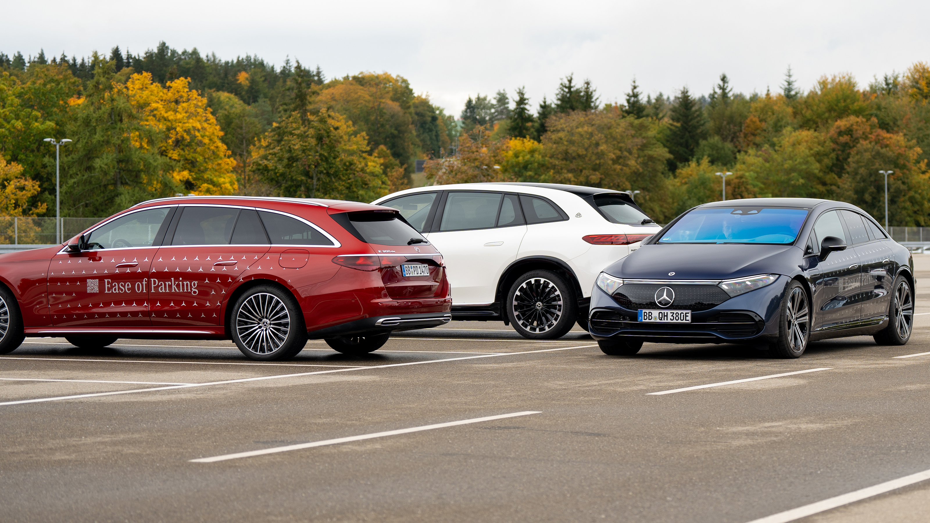 Collection of Mercedes' safety testing cars