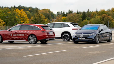 Collection of Mercedes' safety testing cars