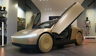 Tesla Cybercab Ellis - front 3/4