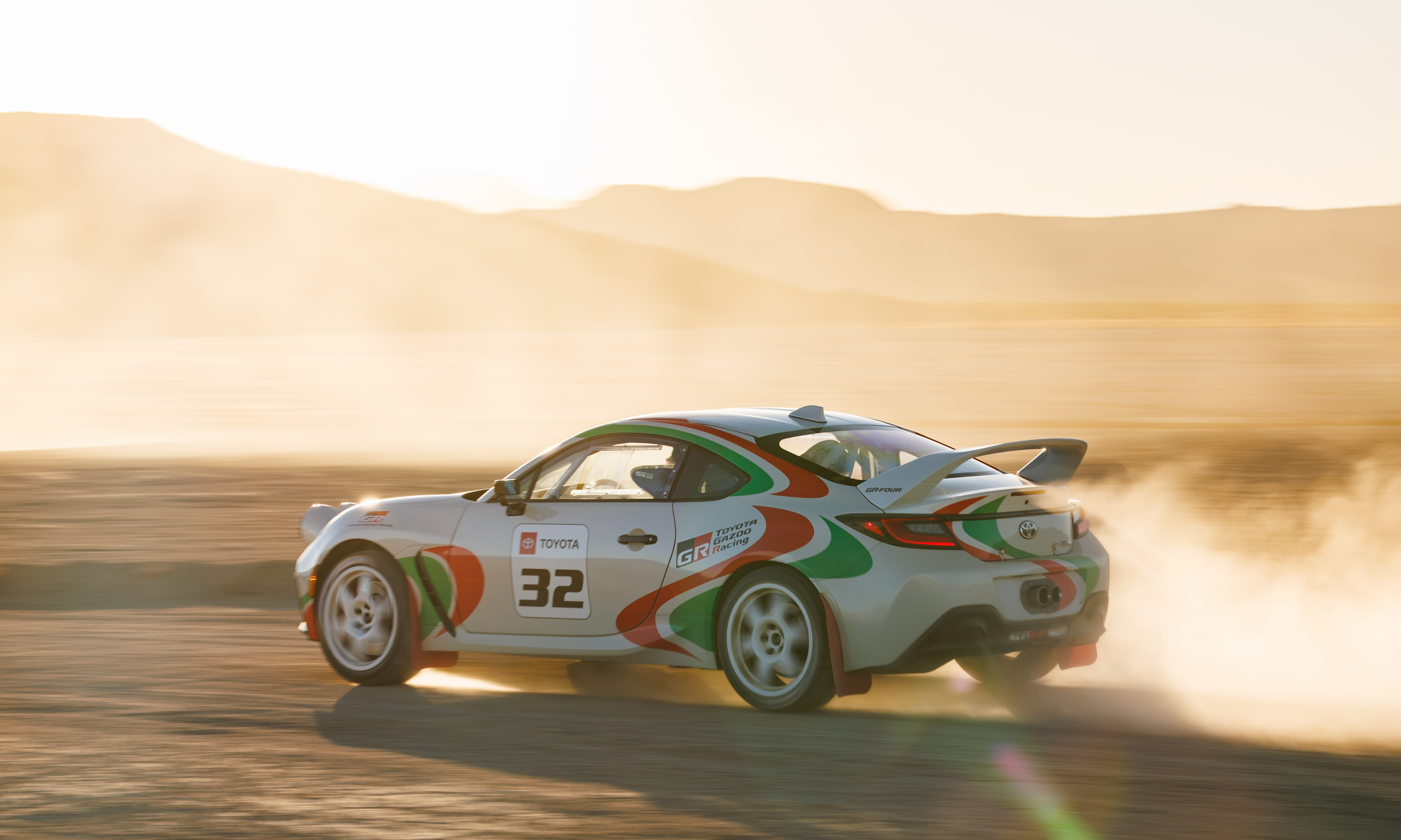 Toyota GR86 Rally Legacy Concept rear driving