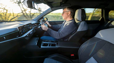 Paul Adam driving the Vauxhall Grandland Hybrid