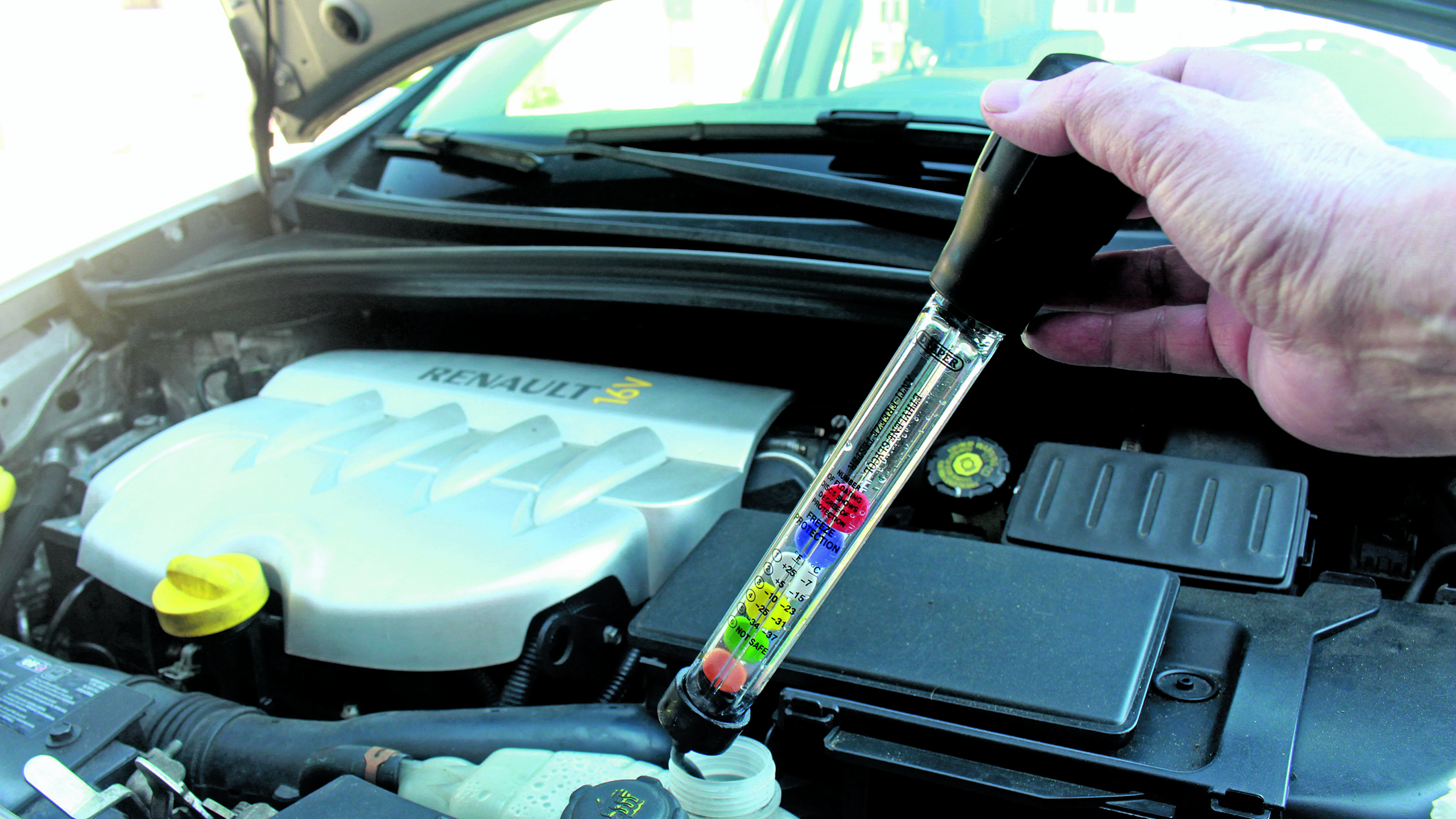 Winter car checklist - anti-freeze tester 