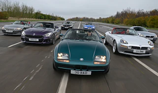 BMW Z car supertest header - moving