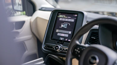 Clive Sutton LEVC TX - infotainment screen