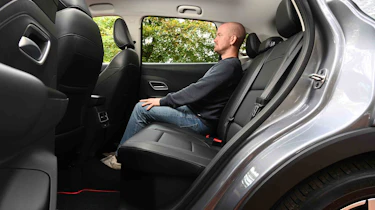 MG ZS - rear seats with Chief reviewer Alex Ingram