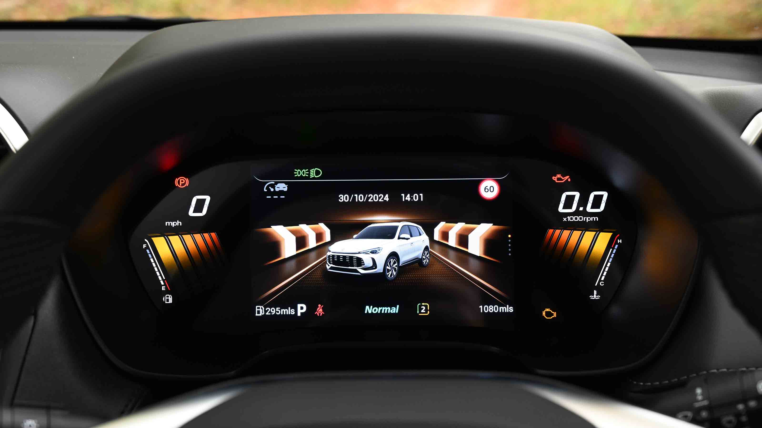 MG ZS - digital instrument cluster