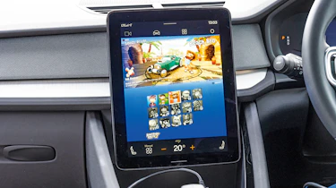 Video game on Polestar infotainment screen