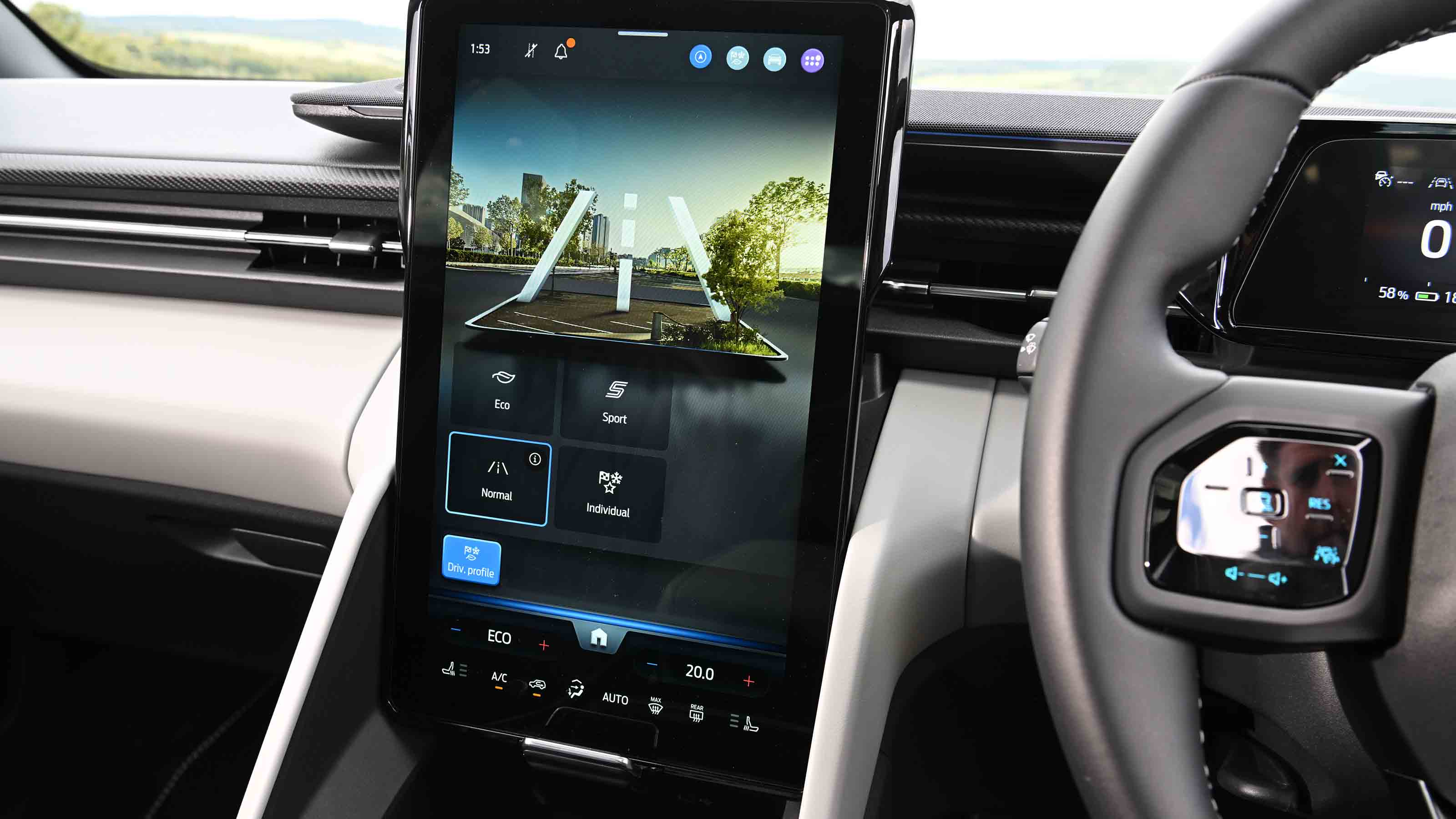 Ford Explorer - drive mode screen