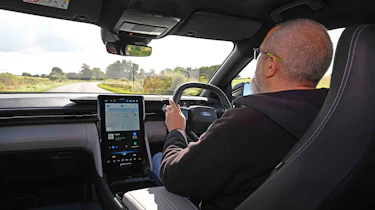 Ford Explorer - driving shot with Senior test editor, Dean Gibson
