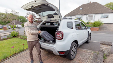 Loading the Dacia Duster's boot