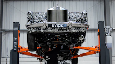 Rolls-Royce Evice prototype on a ramp