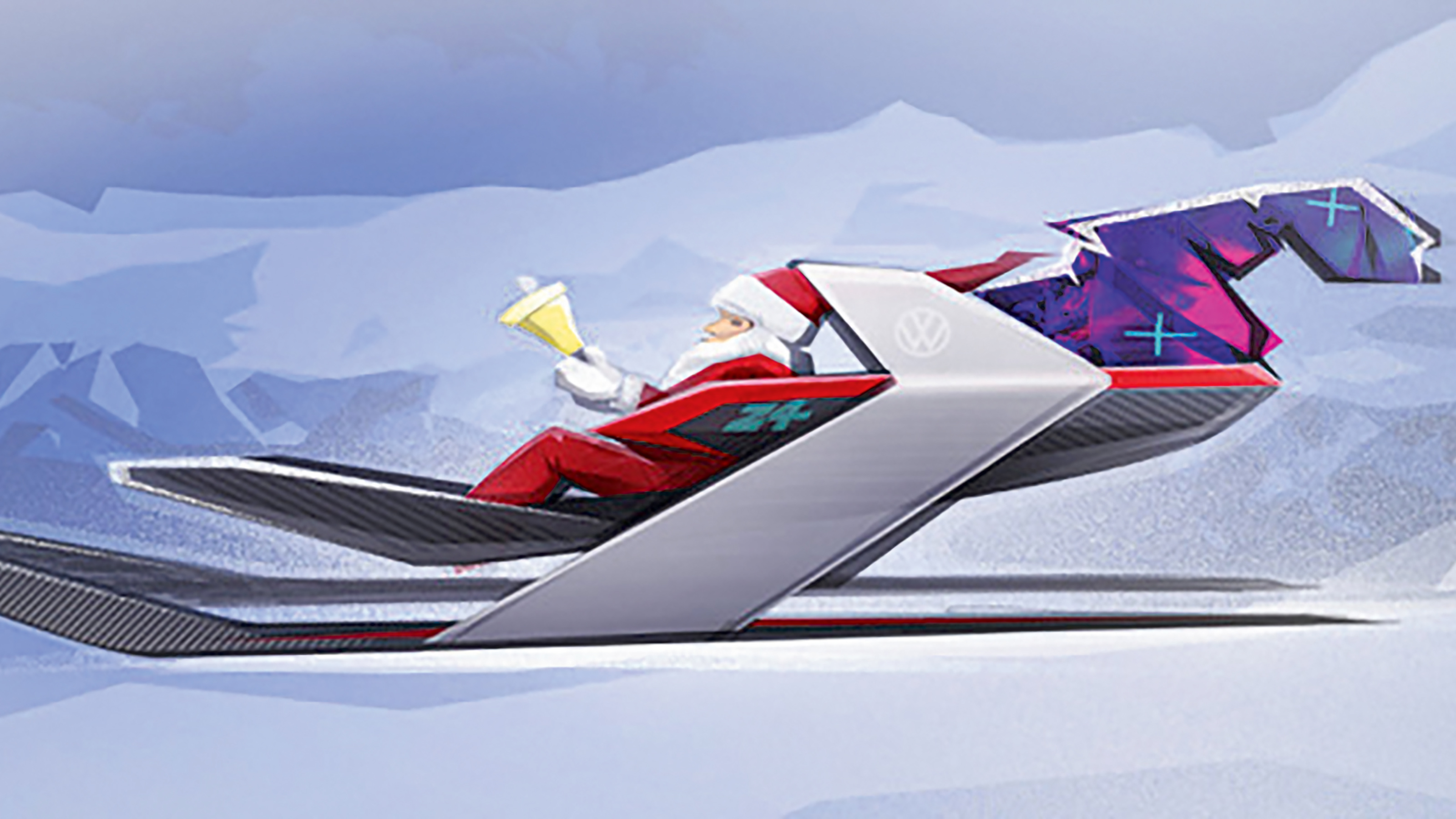Futuristic Santa's sleigh
