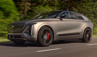 2026 Cadillac Lyriq-V - front 3/4 tracking
