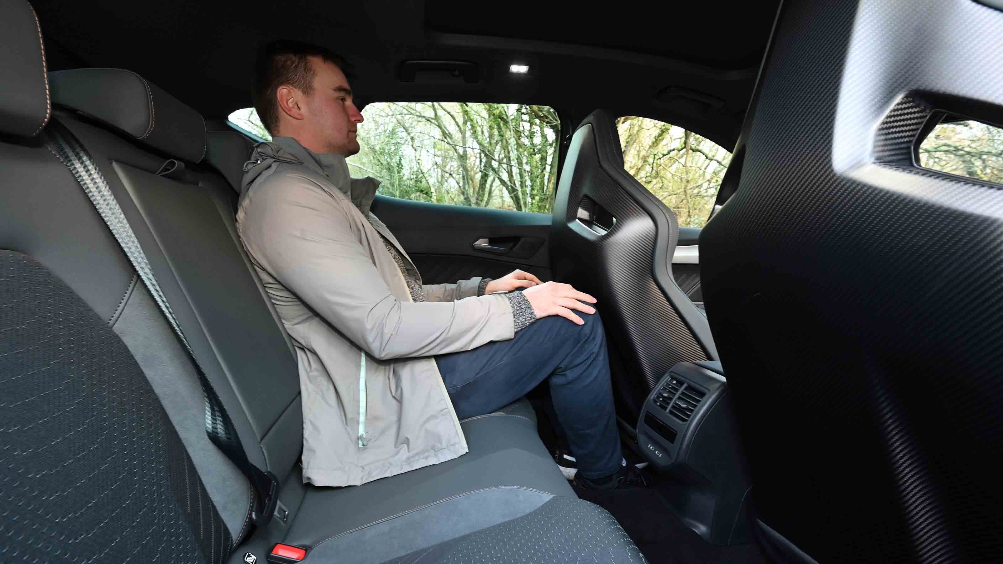 Cupra Formentor - rear seats with Senior news reporter, Alastair Crooks