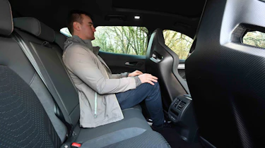 Cupra Formentor - rear seats with Senior news reporter, Alastair Crooks