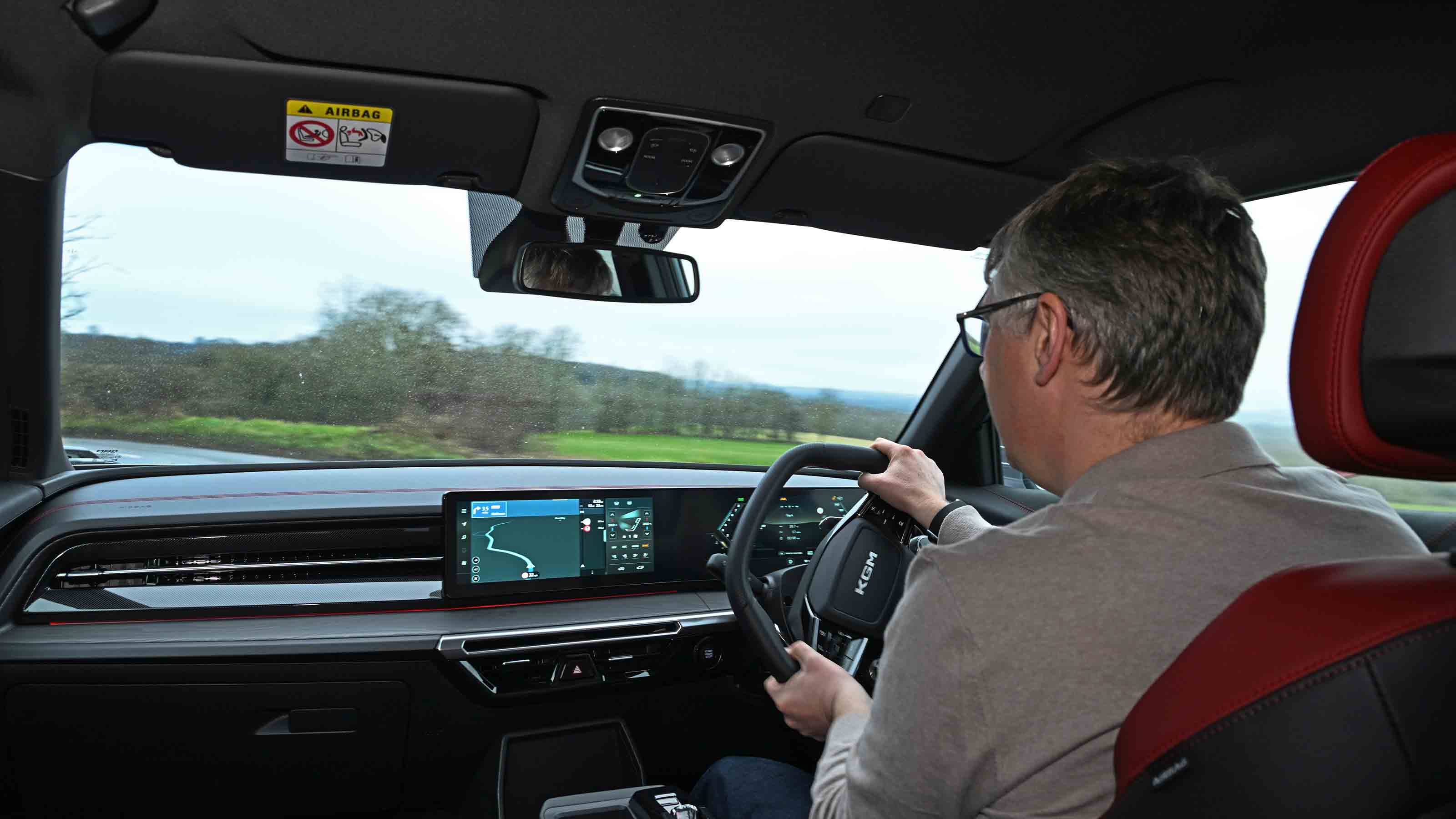 KGM Actyon - driving shot with Auto Express Editor, Paul Barker