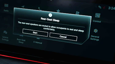 KGM Actyon - rear speaker mute pop-up window