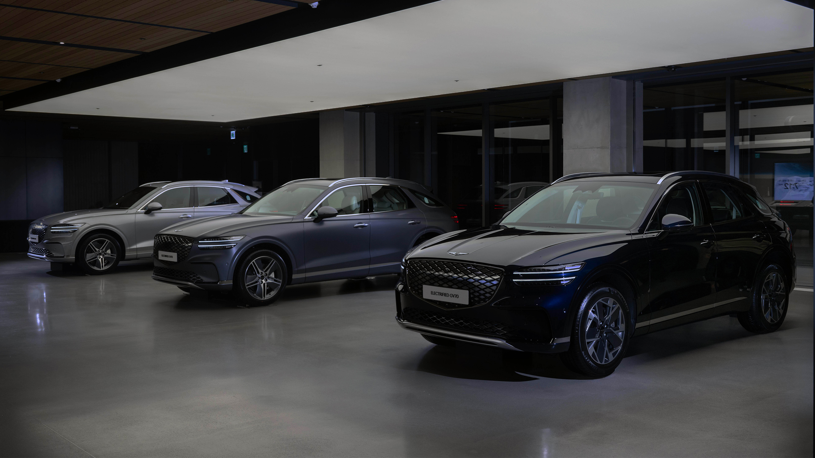 New 2025 Genesis Electrified GV70 - line-up right to left