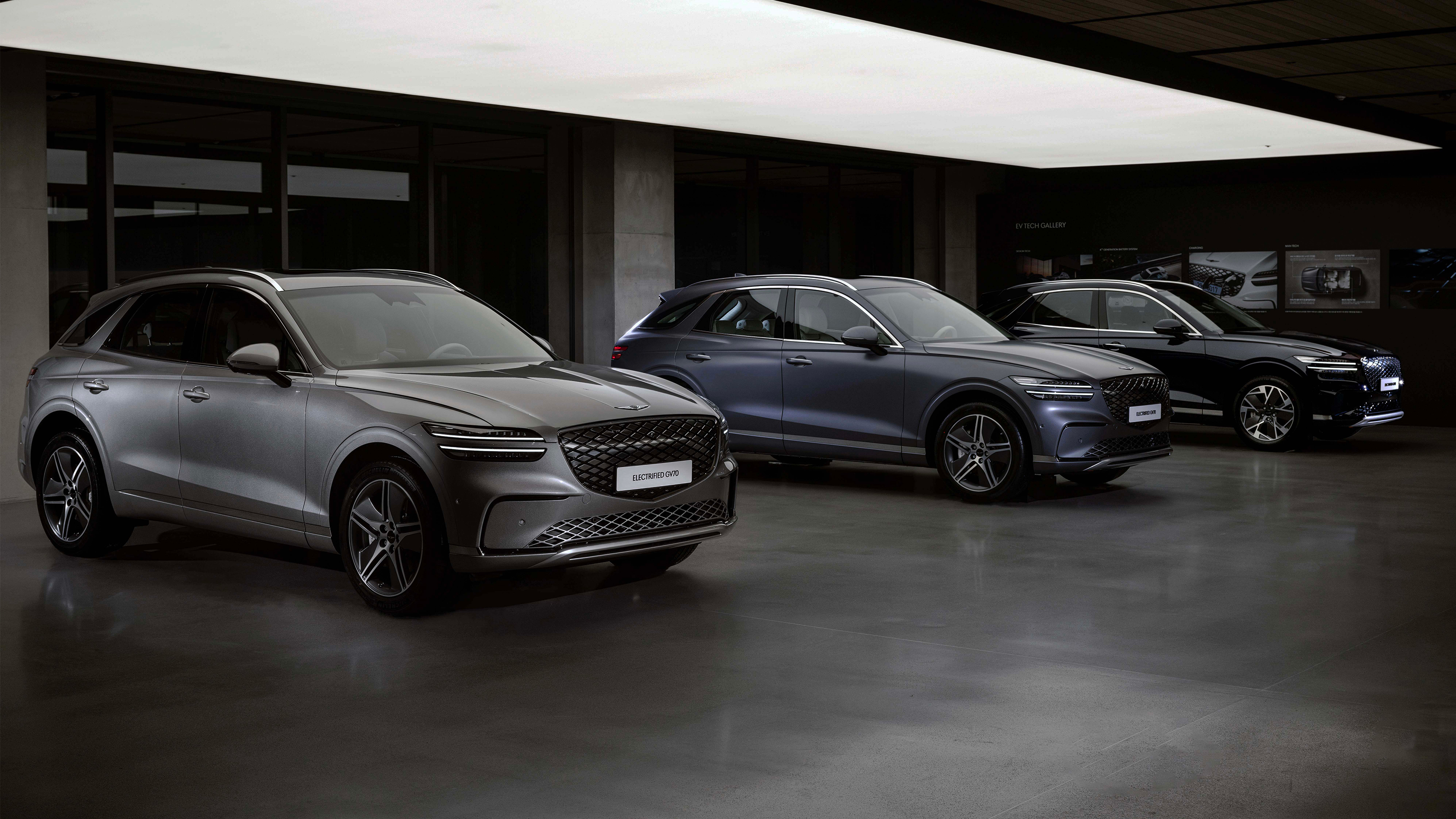 New 2025 Genesis Electrified GV70 - line-up left to right
